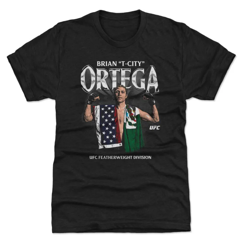 Men's 500 Level  Heather Black Brian Ortega Premium Tri-Blend T-Shirt sold by UFC