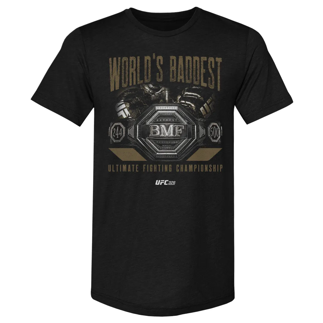 Men's 500 Level Black UFC World's Baddest Premium Tri-Blend T-Shirt sold by UFC