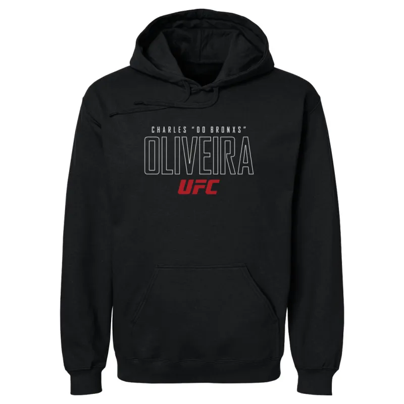 Men's 500 Level  Black Charles Oliveira Hoodie made by 500 Level