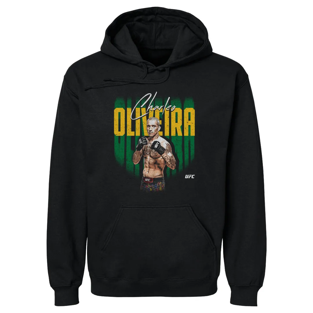Men's 500 Level Black Charles Oliveira Hoodie sold by UFC