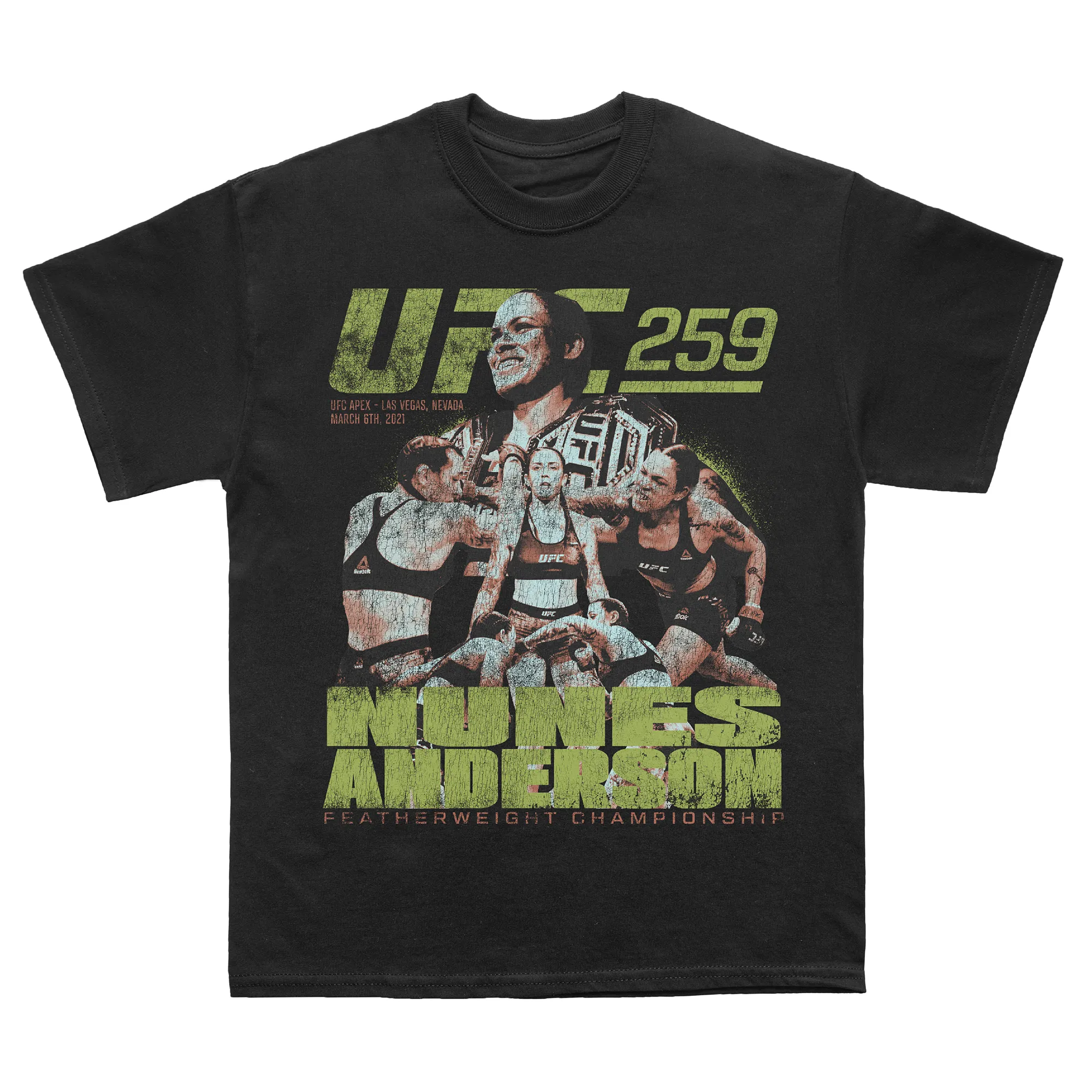 Men's Black UFC 259: Nunes vs. Anderson T-Shirt sold by UFC