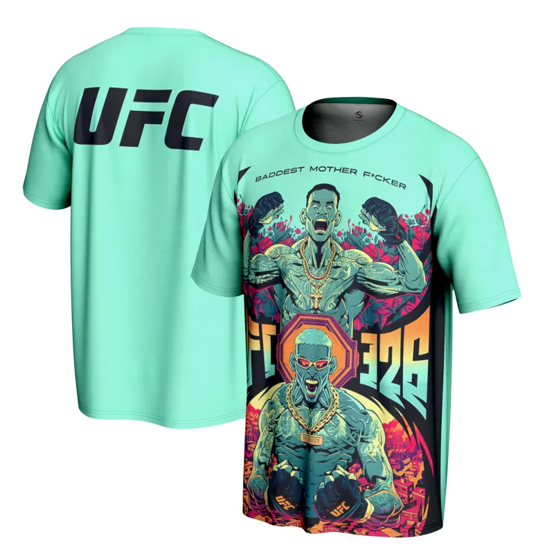 Men's ProSphere  Blue UFC 326 Artist Series Max Holloway vs. Charles Oliveira T-Shirt made by UFC