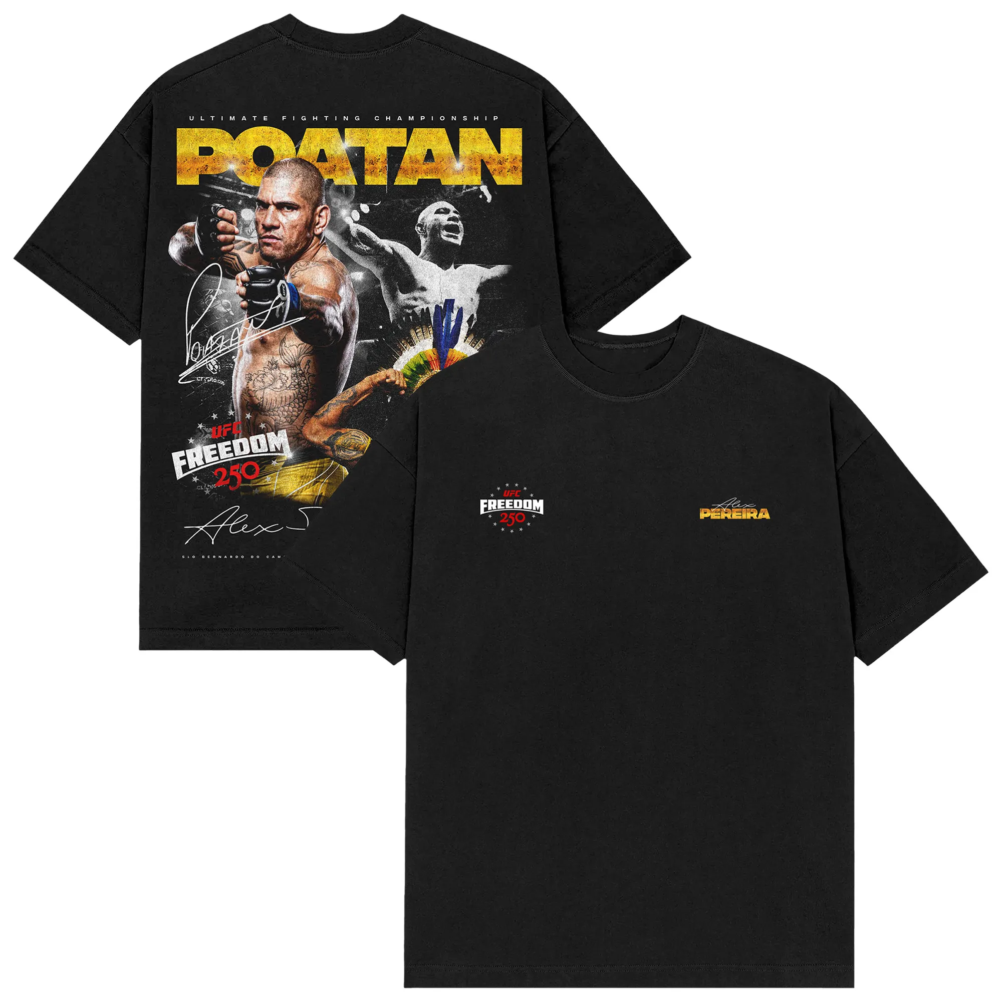 Men's UFC Black Alex Pereira UFC Freedom 250 T-Shirt sold by UFC