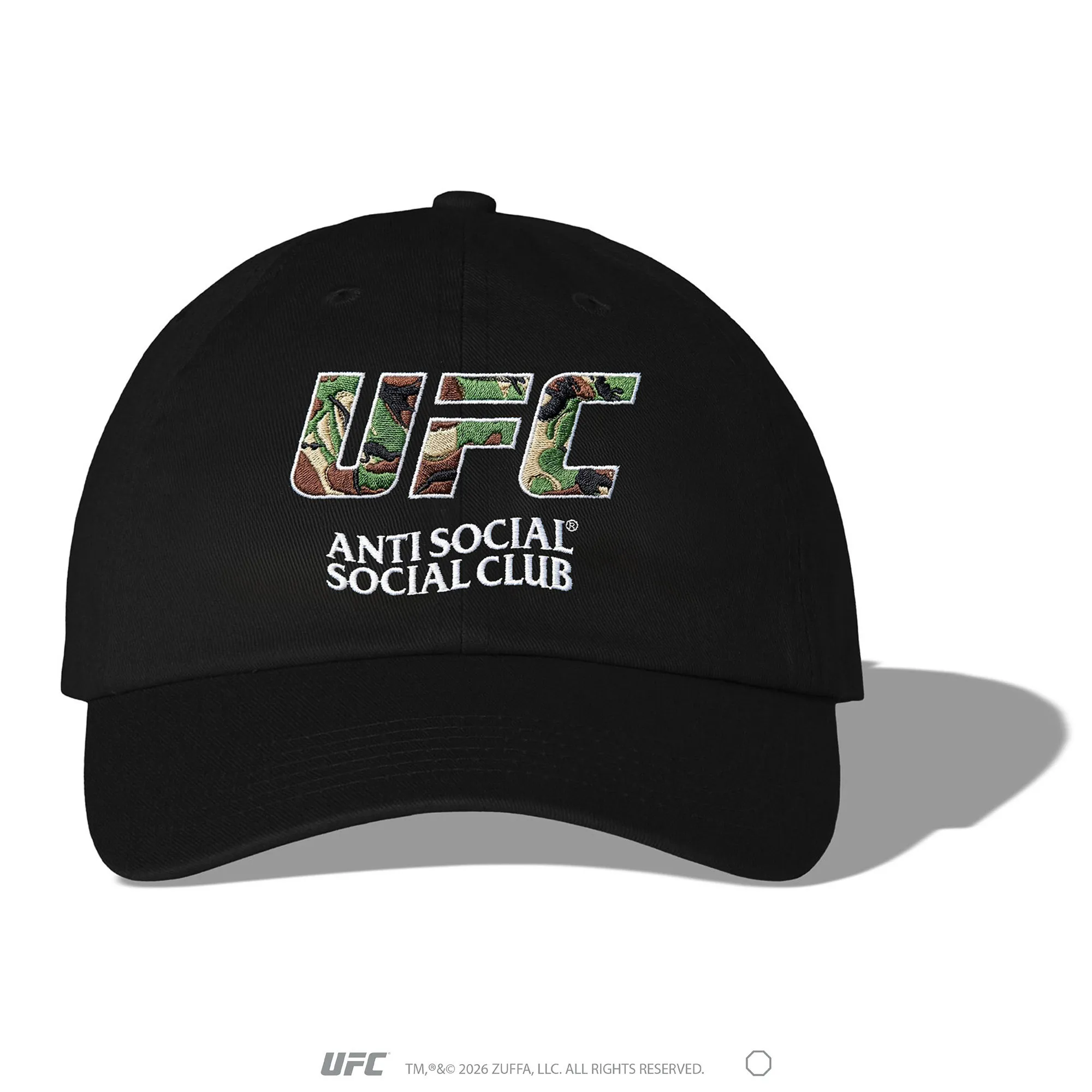 Unisex Anti Social Social Club x UFC Black UK With Love Adjustable Hat sold by UFC