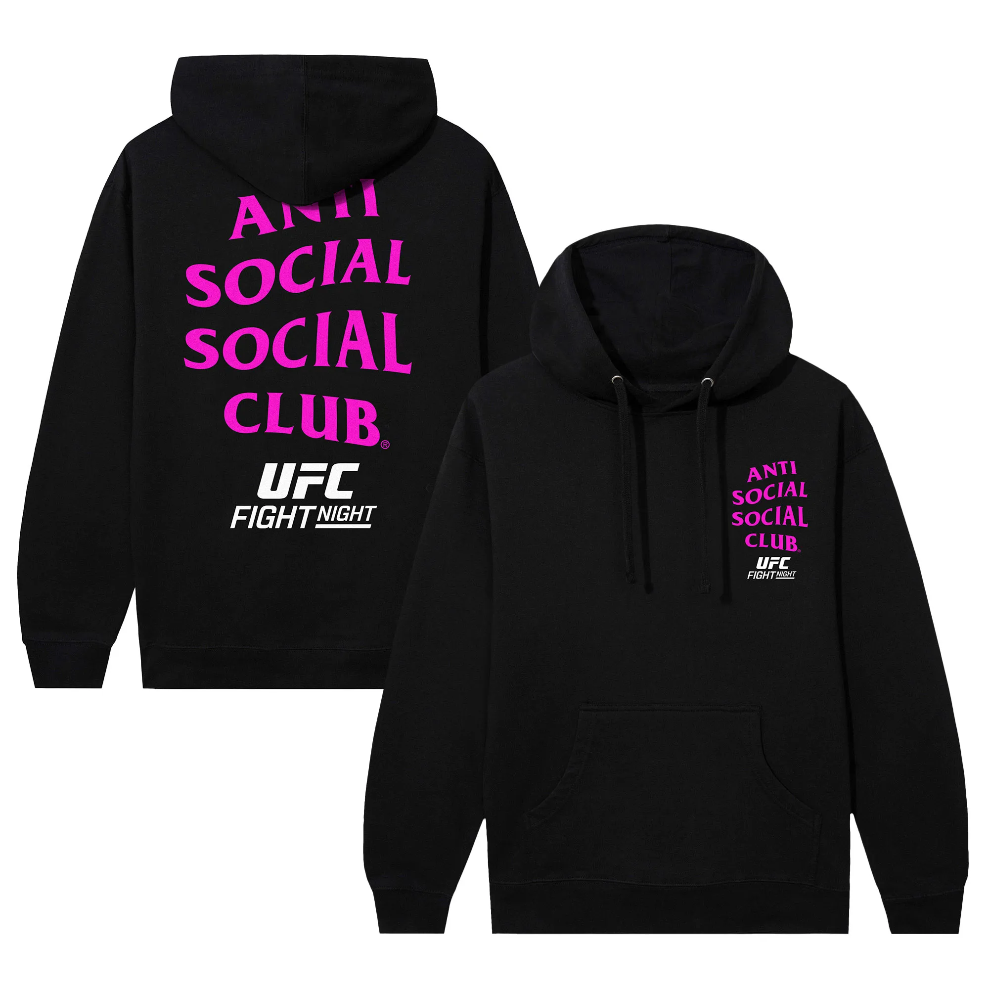 Unisex Anti Social Social Club x UFC Black UK Lock Out Hoodie sold by UFC