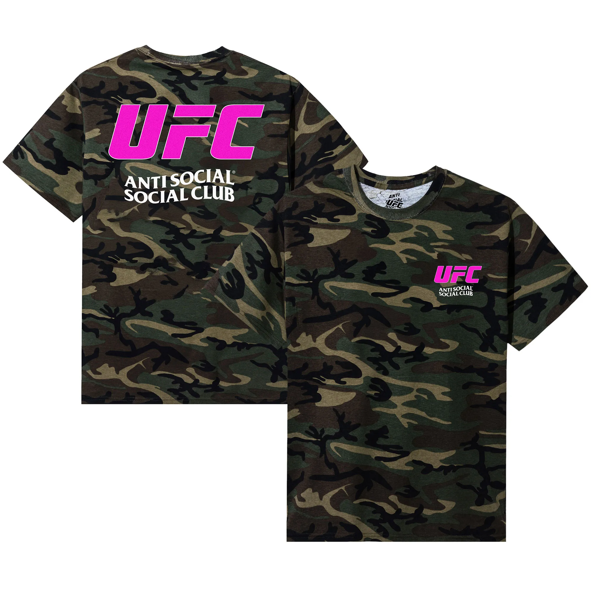 Unisex Anti Social Social Club x UFC Camo UK With Love T-Shirt sold by UFC