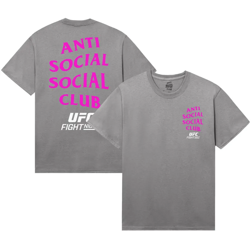 Unisex Anti Social Social Club x UFC Gray UK Lock Out T-Shirt made by Anti Social Social Club