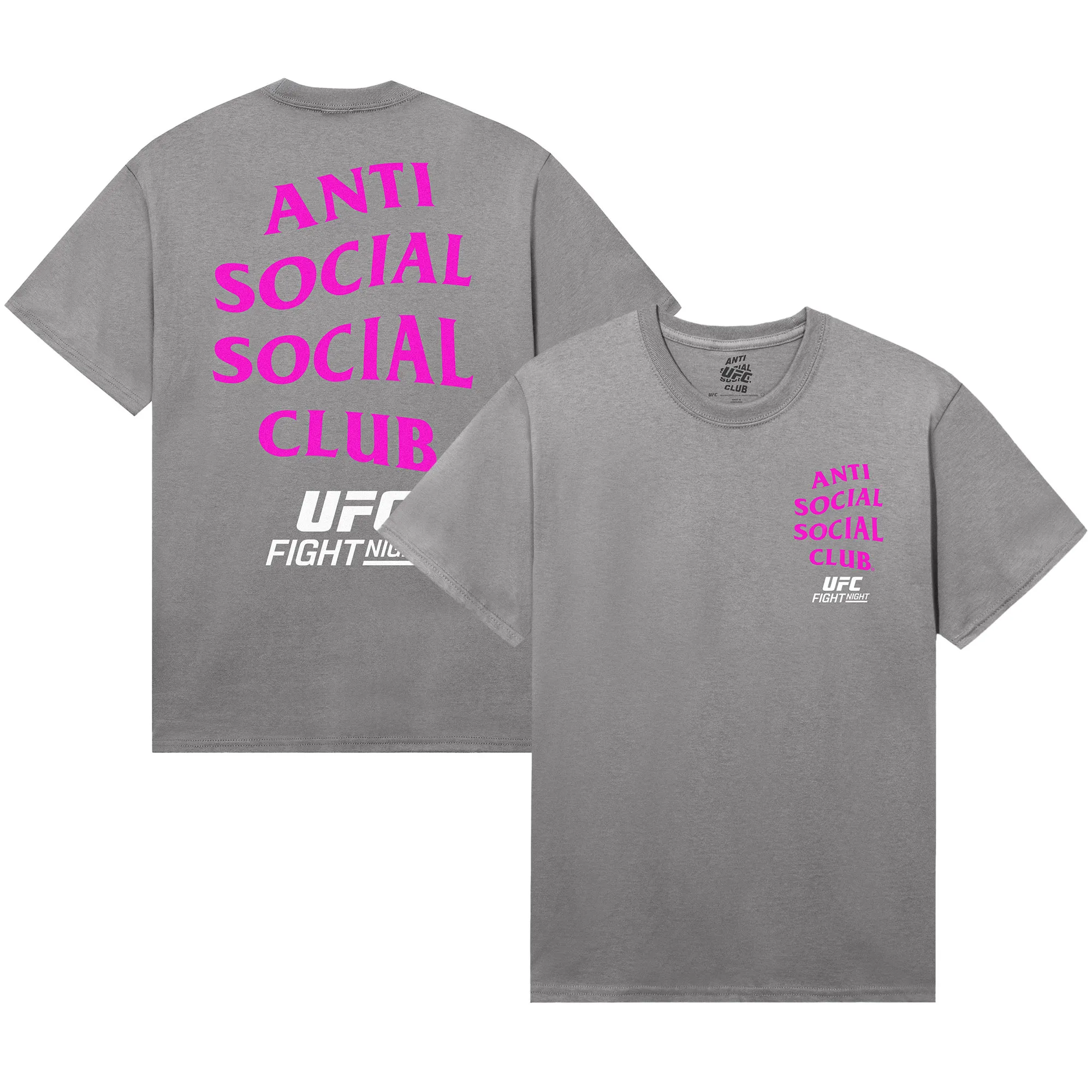 Unisex Anti Social Social Club x UFC Gray UK Lock Out T-Shirt sold by UFC