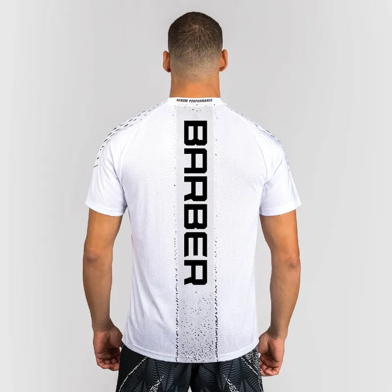 Men's UFC Zenith by Venum  White Maycee Barber Authentic Fight Night Walkout Jersey made by UFC