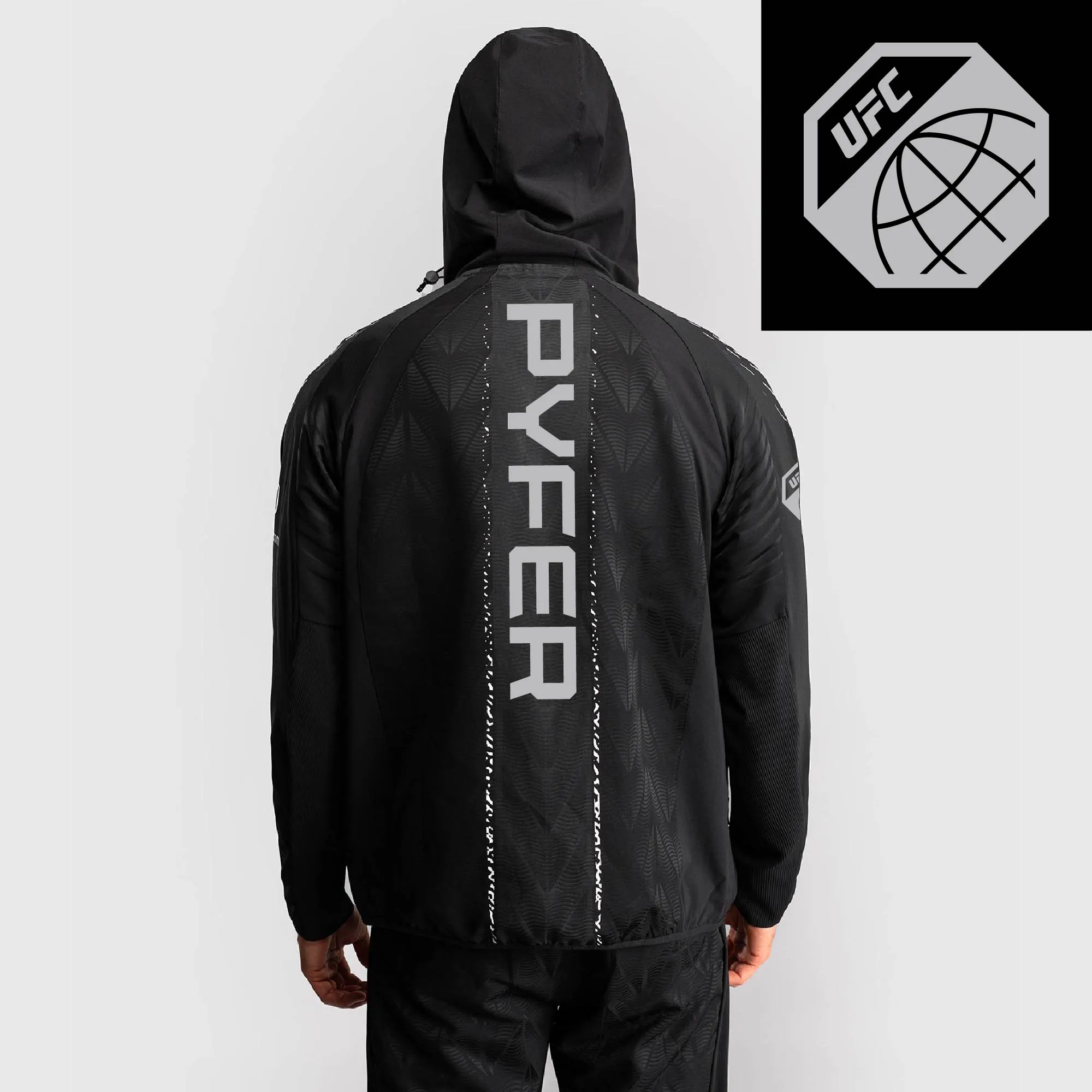 Men's UFC Zenith by Venum Black Joe Pyfer Authentic Fight Night Full-Zip Walkout Hoodie sold by UFC