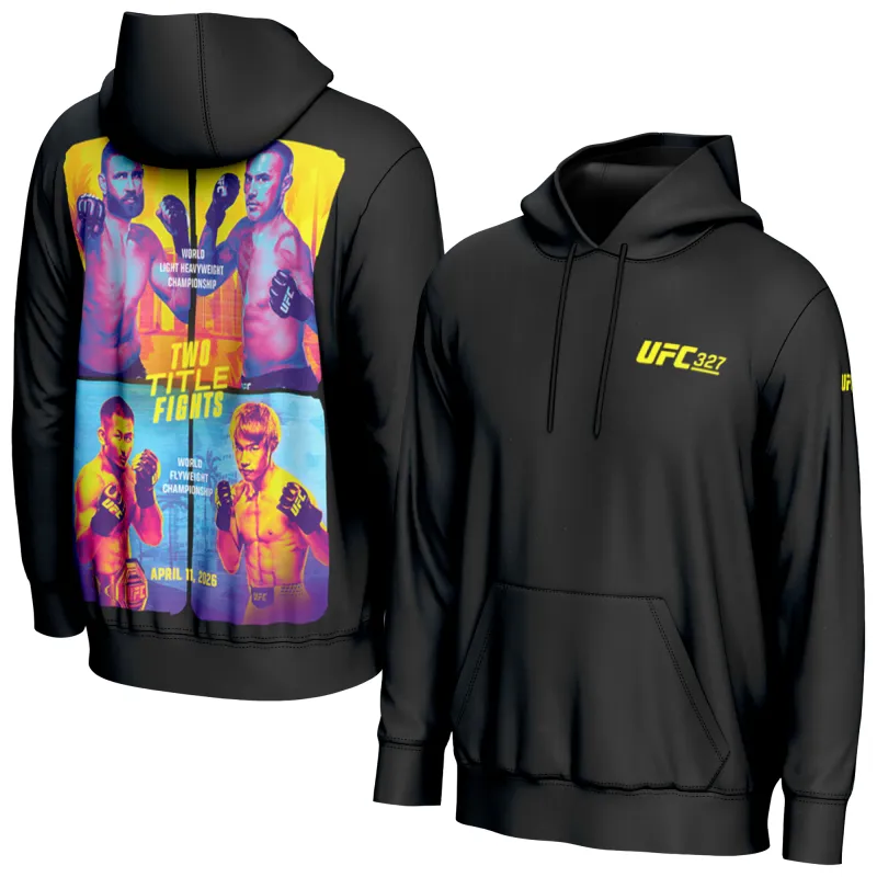 Men's ProSphere  Black UFC 327 Matchup Jiri Prochazka vs. Carlos Ulberg Hoodie made by UFC