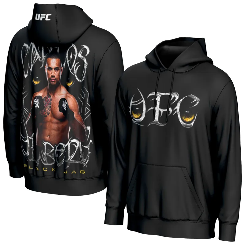 Men's ProSphere Black Carlos Ulberg Fighter Collection Hoodie made by UFC