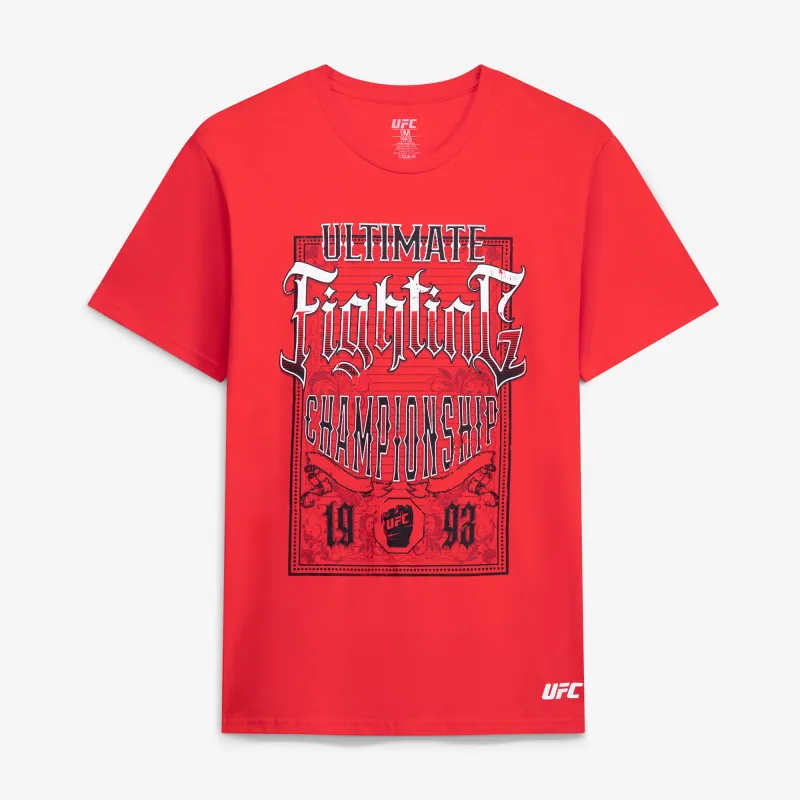 Men's UFC  Red Ultimate Fighting Champions T-Shirt made by UFC