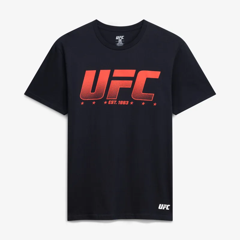 Men's UFC  Black Logo With Dots T-Shirt made by UFC