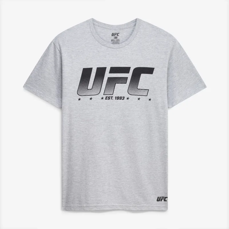 Men's UFC Heather Gray Logo With Dots T-Shirt made by UFC