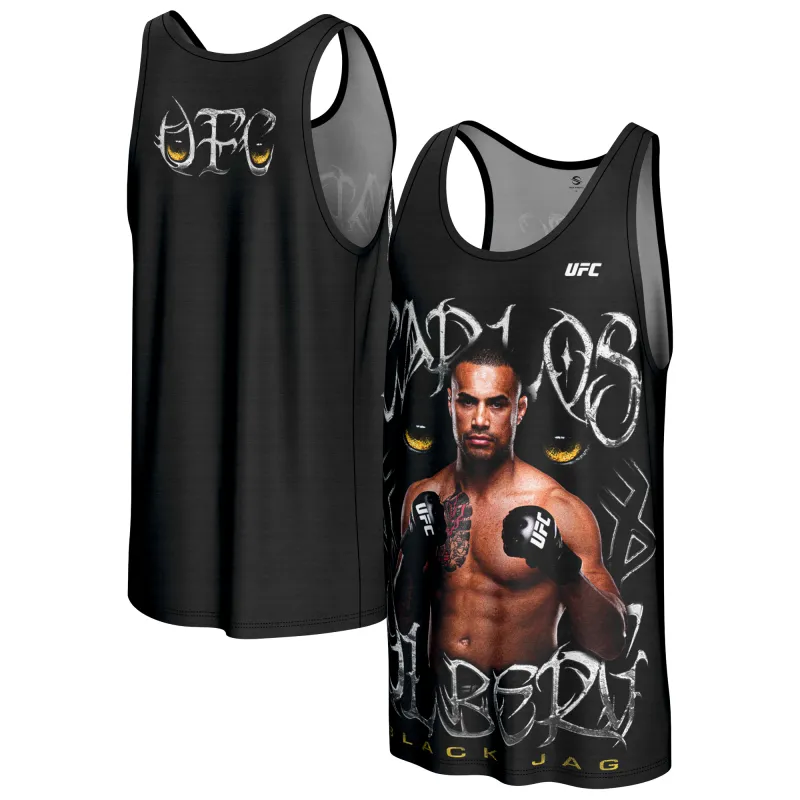 Men's ProSphere Black Carlos Ulberg Fighter Collection Tank Top made by UFC
