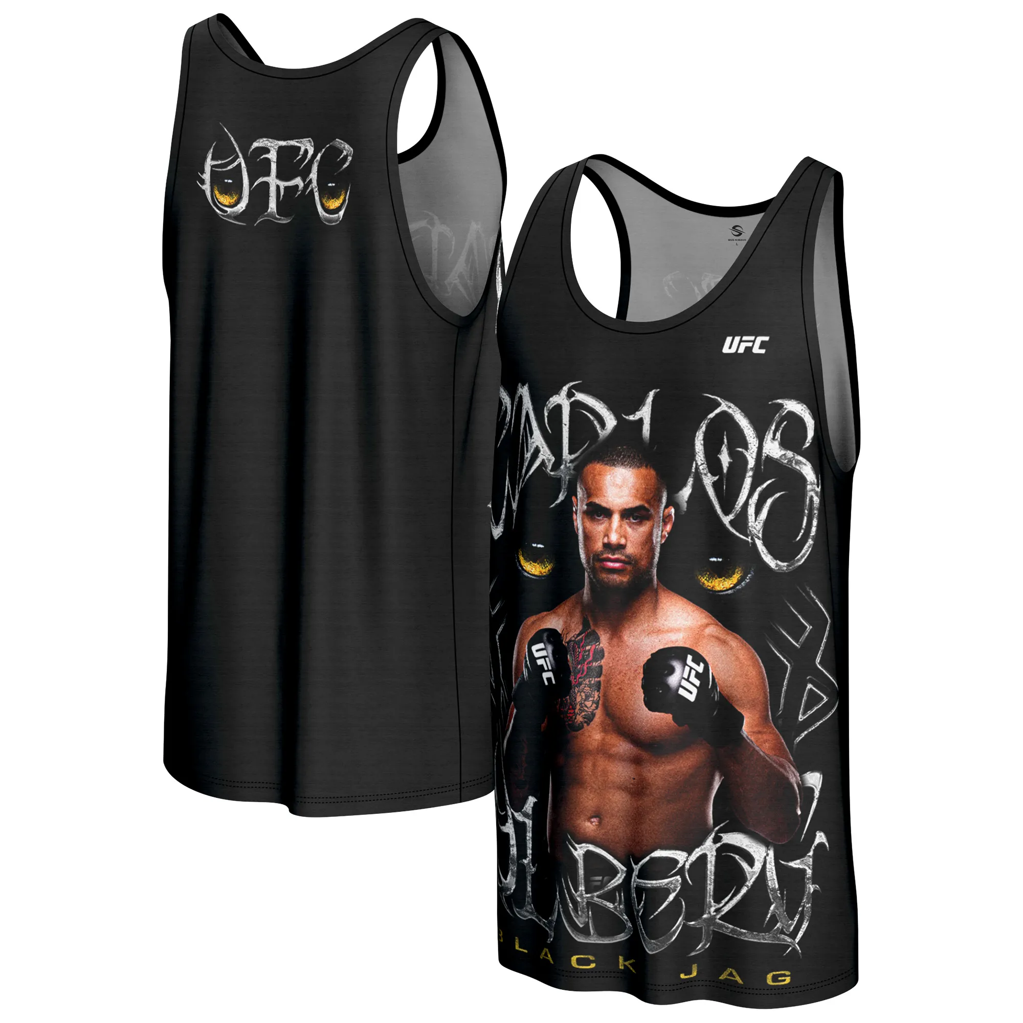 Men's ProSphere Black Carlos Ulberg Fighter Collection Tank Top sold by UFC