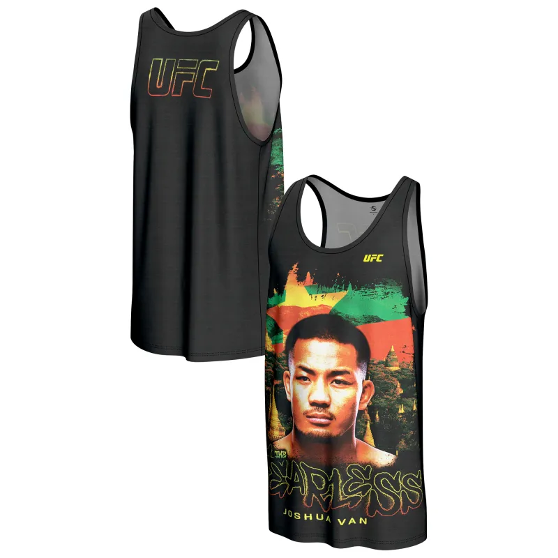 Men's ProSphere Black Joshua Van UFC Fighter Tank Top made by UFC