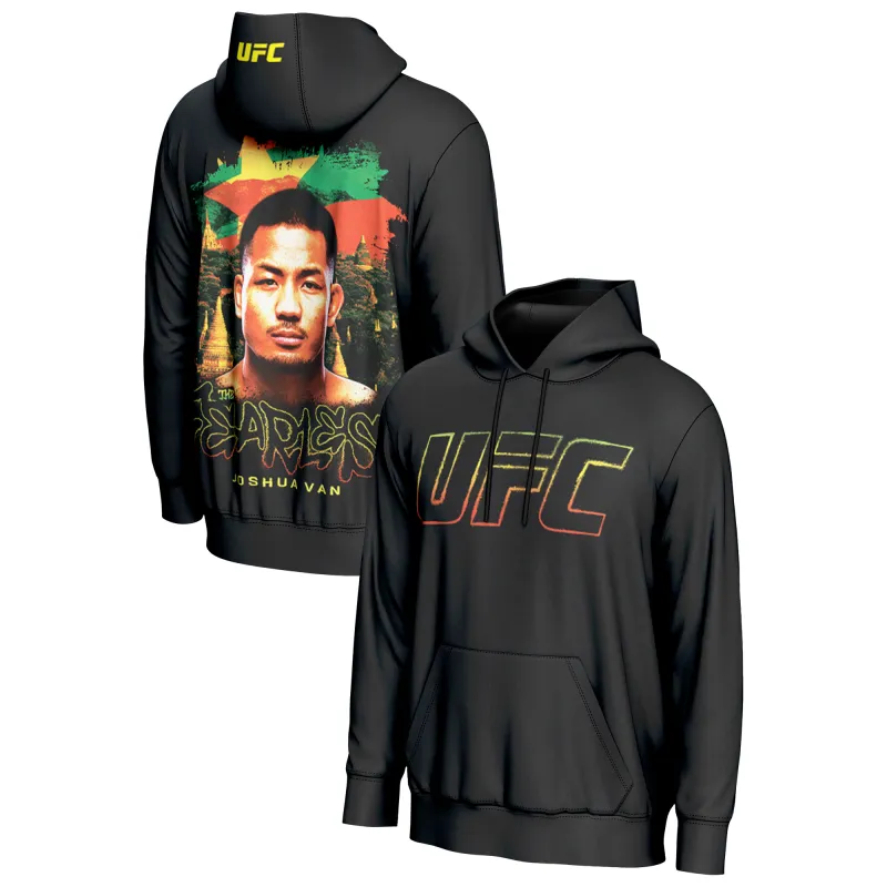Men's ProSphere Black Joshua Van UFC Fighter Hoodie made by UFC