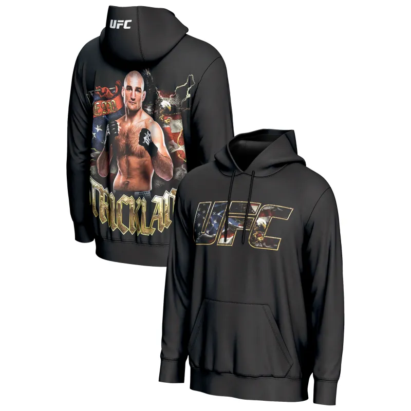 Men's ProSphere Black Sean Strickland UFC Fighter Hoodie made by UFC