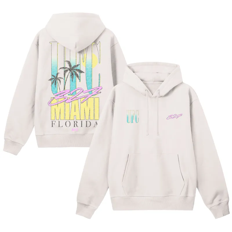 Men's White  UFC 327 Suave Hoodie made by UFC