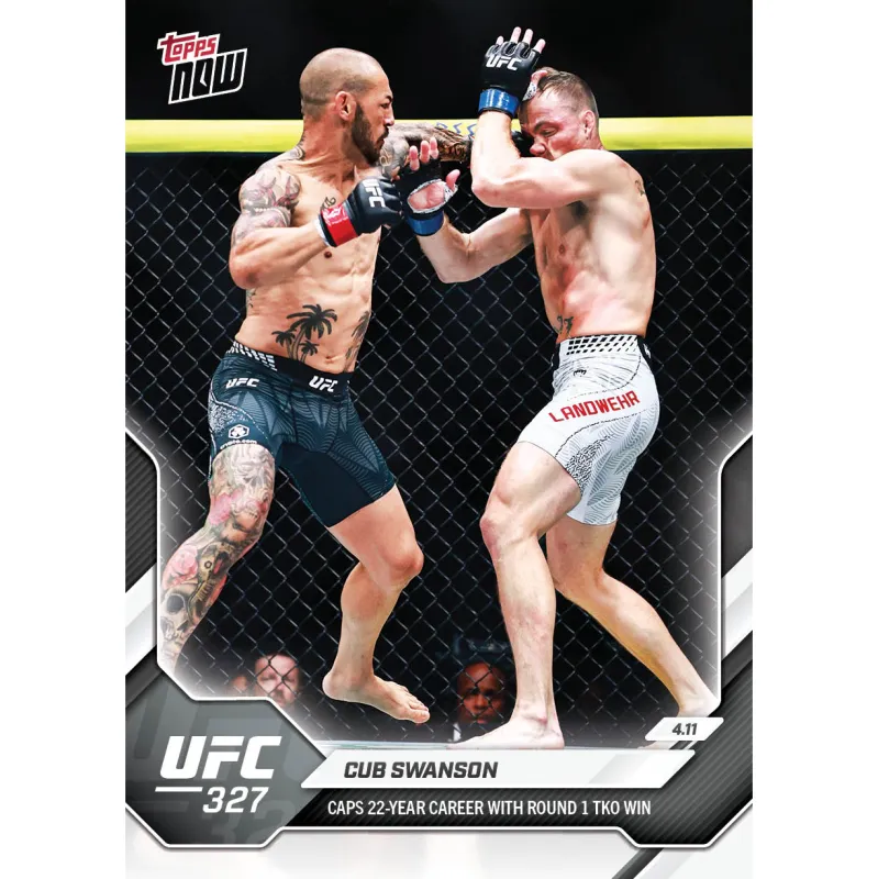 Cub Swanson - 2026 UFC Topps NOW® - Card 14 - LOOK FOR SHORT PRINTS made by UFC