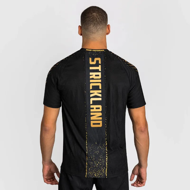 Men's UFC Zenith by Venum Sean Strickland Black/Gold Authentic Fight Night Champion Walkout Jersey made by UFC