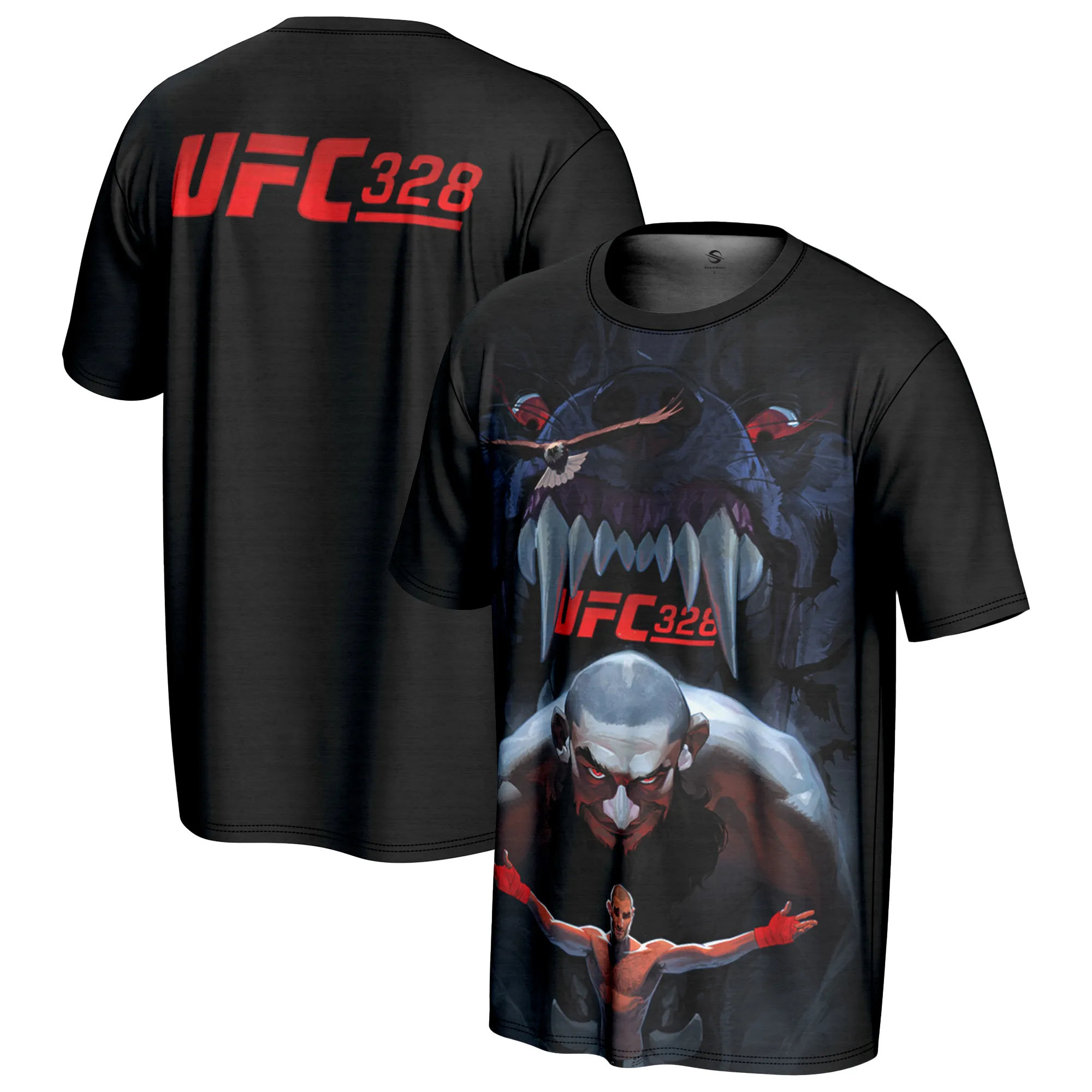 Men's ProSphere Black UFC 328 Artist Series T-Shirt sold by UFC