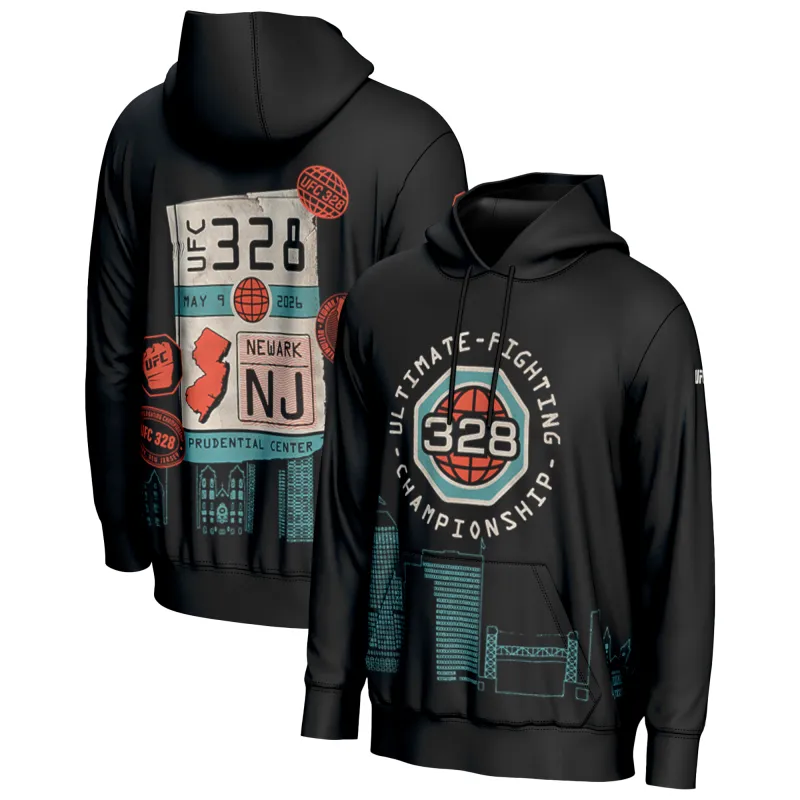 Men's ProSphere Black UFC 328 Hoodie made by UFC