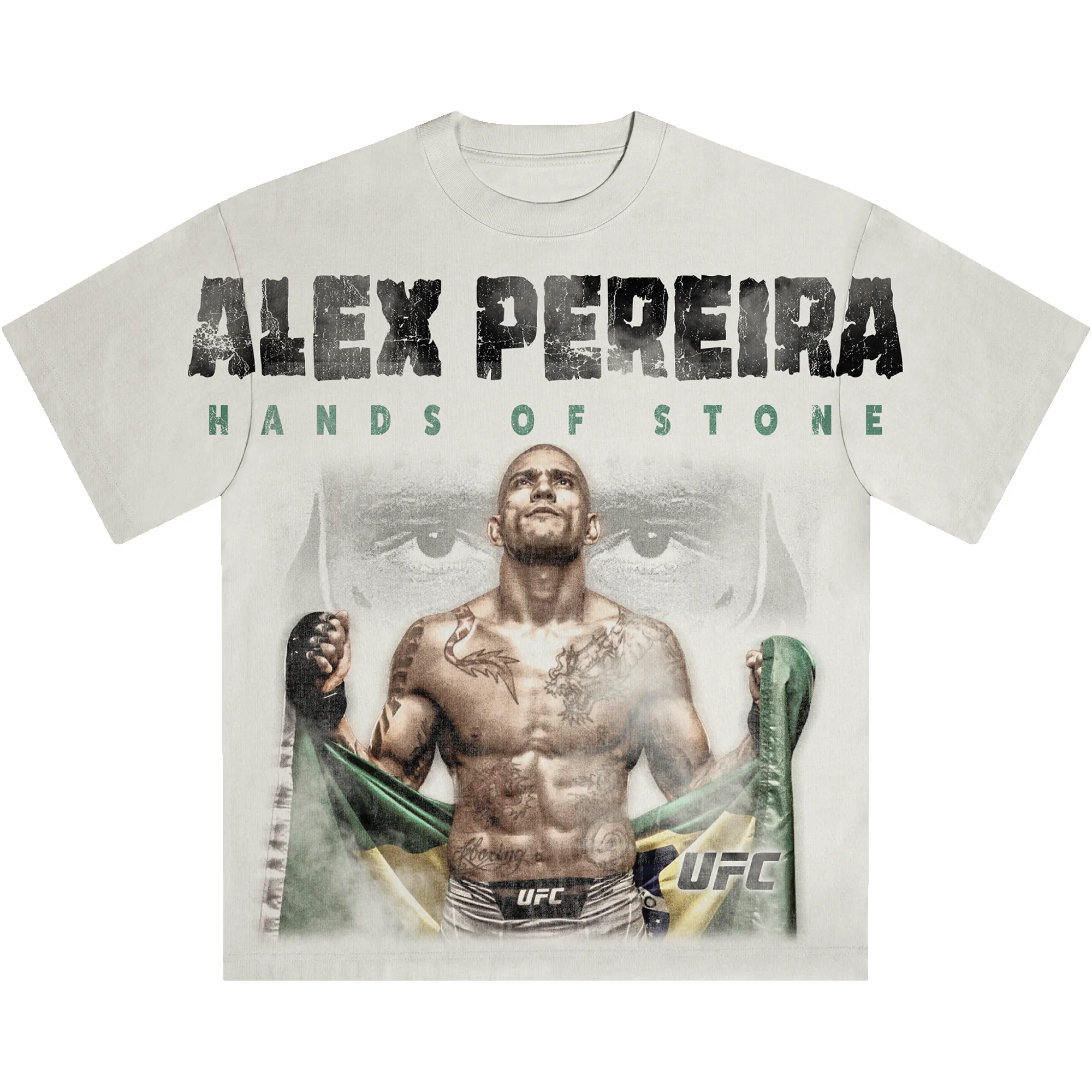 Men's White Alex Pereira Destined Boxy T-Shirt sold by UFC