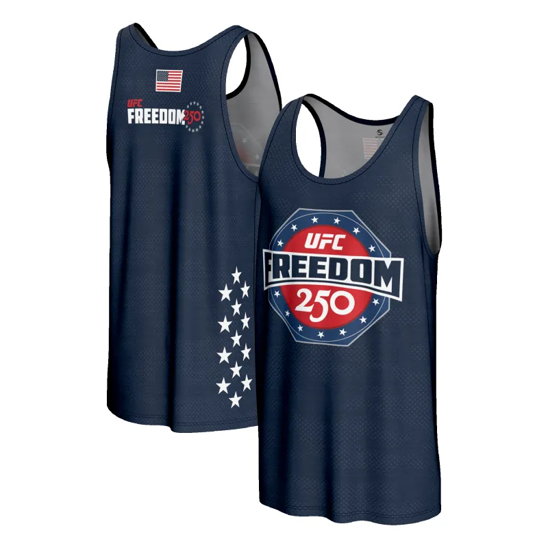 Men's ProSphere Navy UFC Freedom 250 Tank Top made by UFC