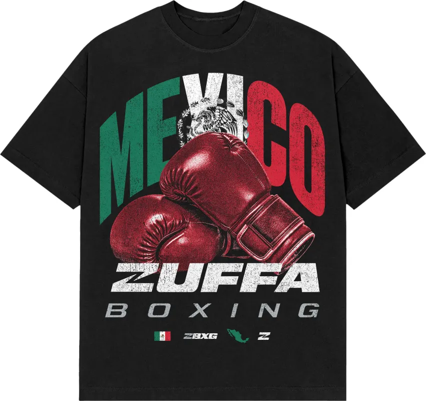 Men's  Black Zuffa Boxing Mexico T-Shirt made by UFC