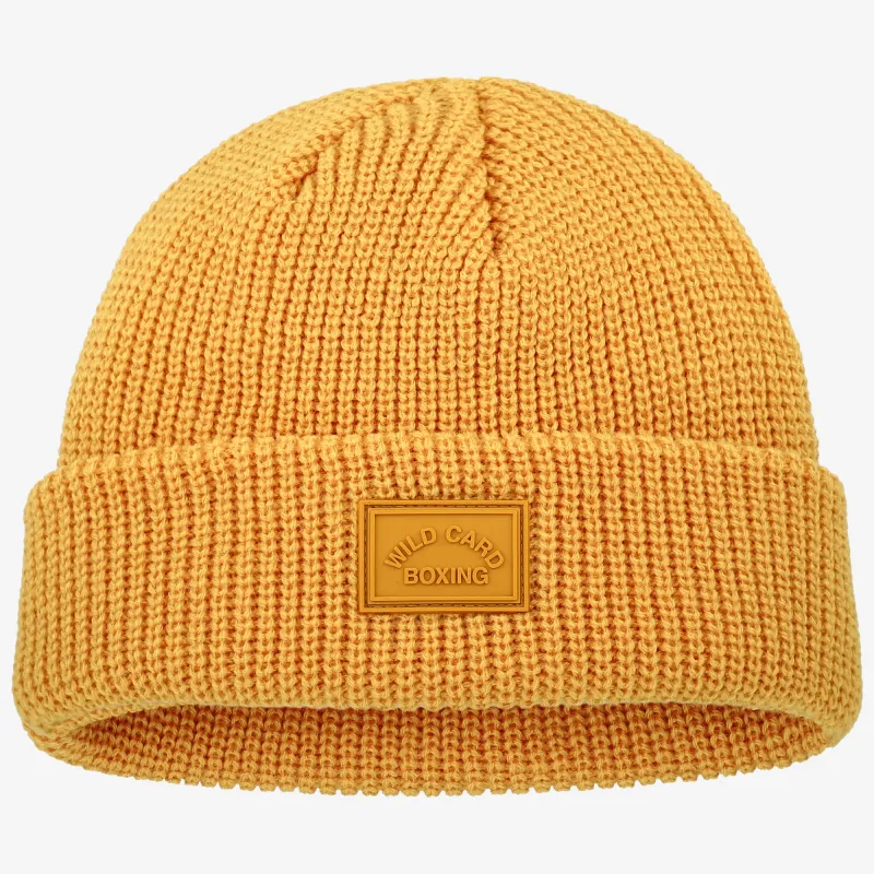 Unisex Wild Card Boxing  Yellow Old School Fisherman's Knit Beanie made by UFC