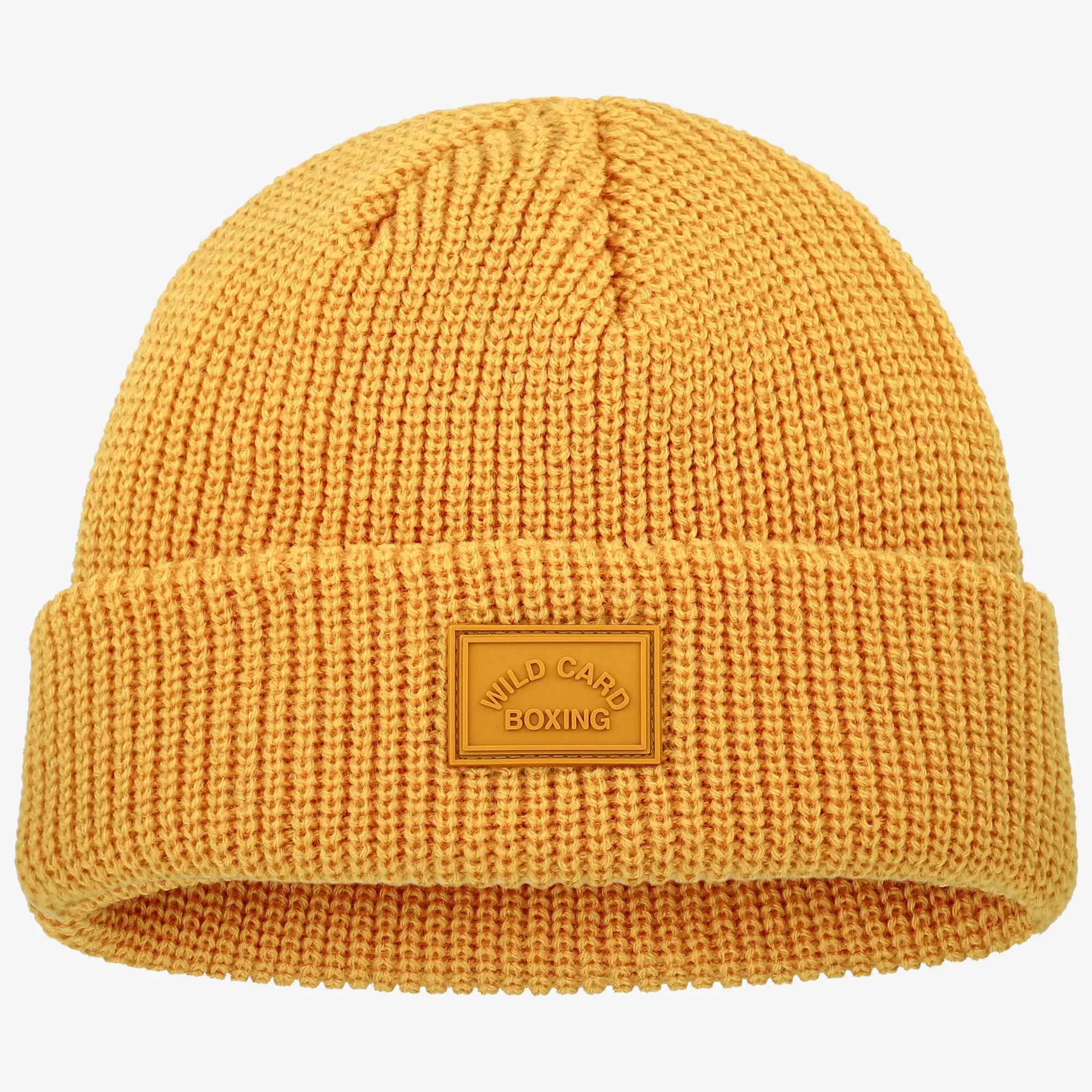 Unisex Wild Card Boxing Yellow Old School Fisherman's Knit Beanie sold by UFC