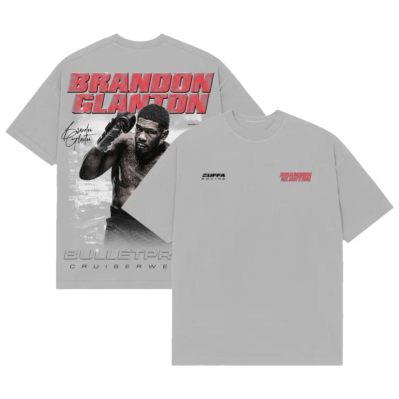 Men's Gray Zuffa Boxing Brandon Glanton T-Shirt made by UFC