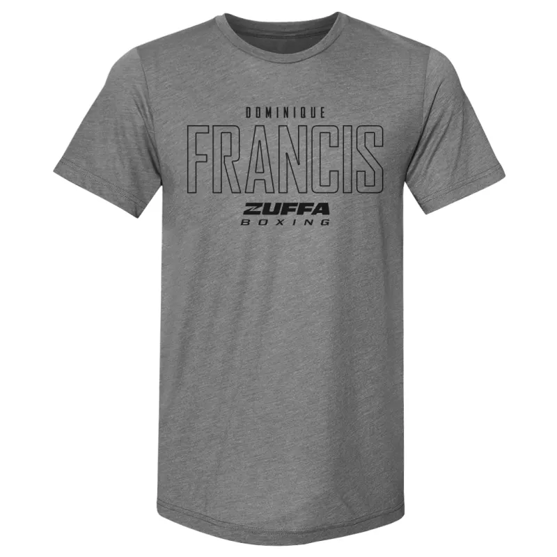 Men's 500 Level  Gray Dominique Francis Zuffa Boxing Premium Tri-Blend T-Shirt made by 500 Level