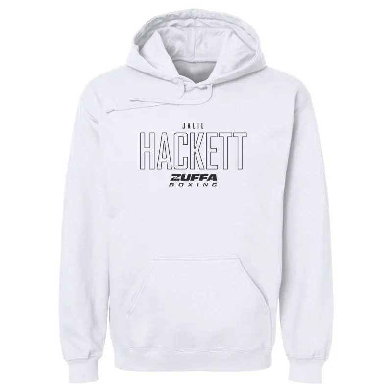 Men's 500 Level White Jalil Hackett Zuffa Boxing Hoodie made by 500 Level