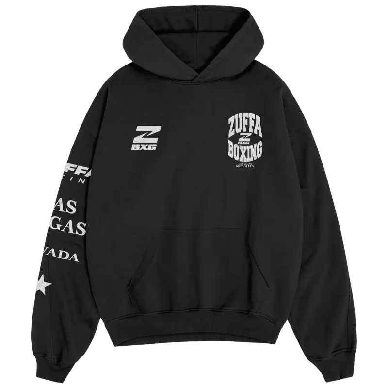 Men's Black Zuffa Boxing Headliner Pullover Hoodie made by UFC