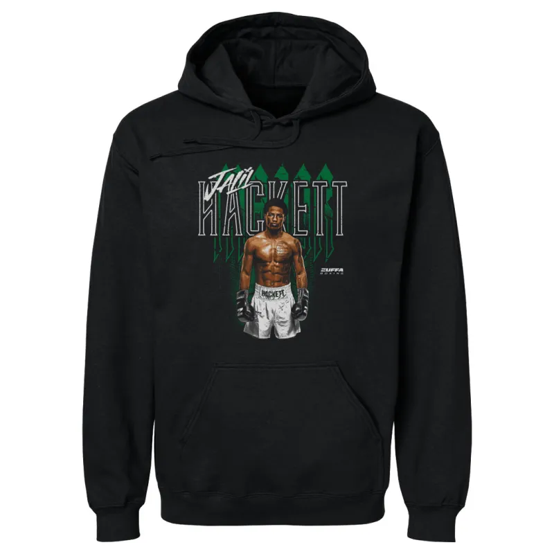Men's 500 Level Black Jalil Hackett Zuffa Boxing Graphic Hoodie made by 500 Level