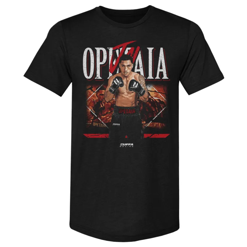 Men's 500 Level Black Jai Opetaia Zuffa Boxing Premium Tri-Blend Graphic T-Shirt made by 500 Level