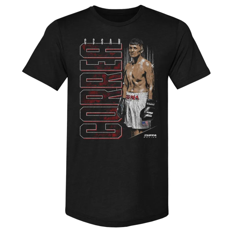 Men's 500 Level  Black Cesar Correa Zuffa Boxing Premium Tri-Blend Graphic T-Shirt made by 500 Level