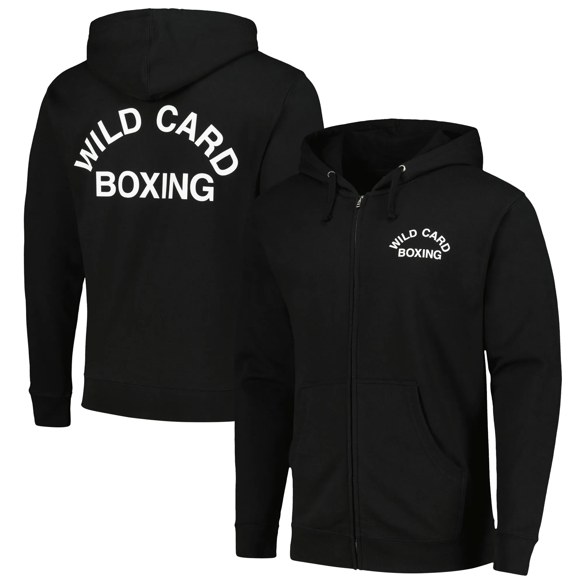 Black Wild Card Boxing Old School Logo Full-Zip Hoodie sold by UFC