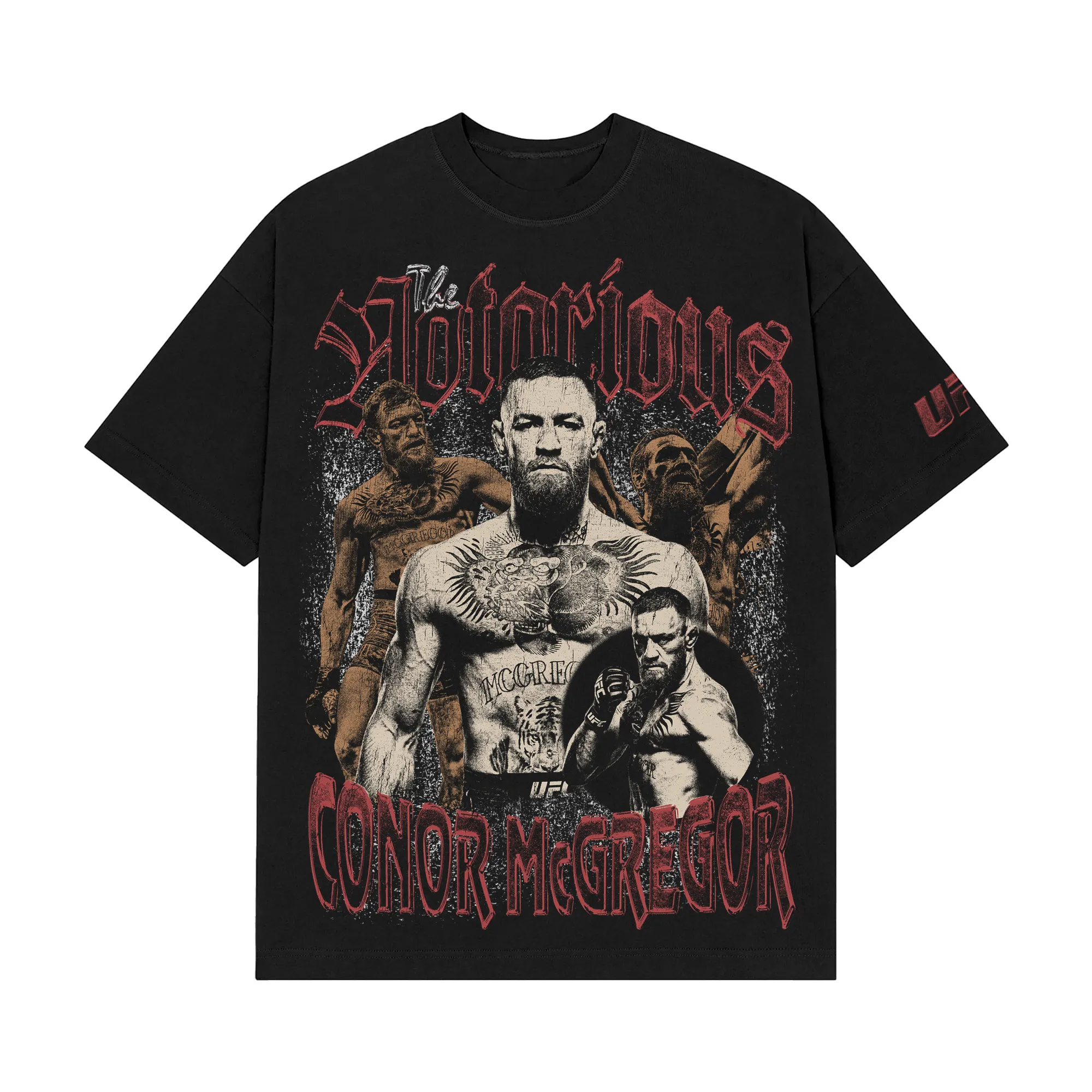 Men's UFC Black Conor McGregor Vintage Profile T-Shirt sold by UFC