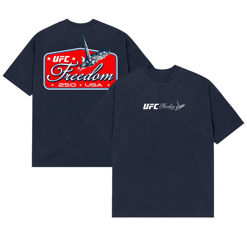 Men's Navy UFC Freedom 250 Patch T-Shirt made by UFC