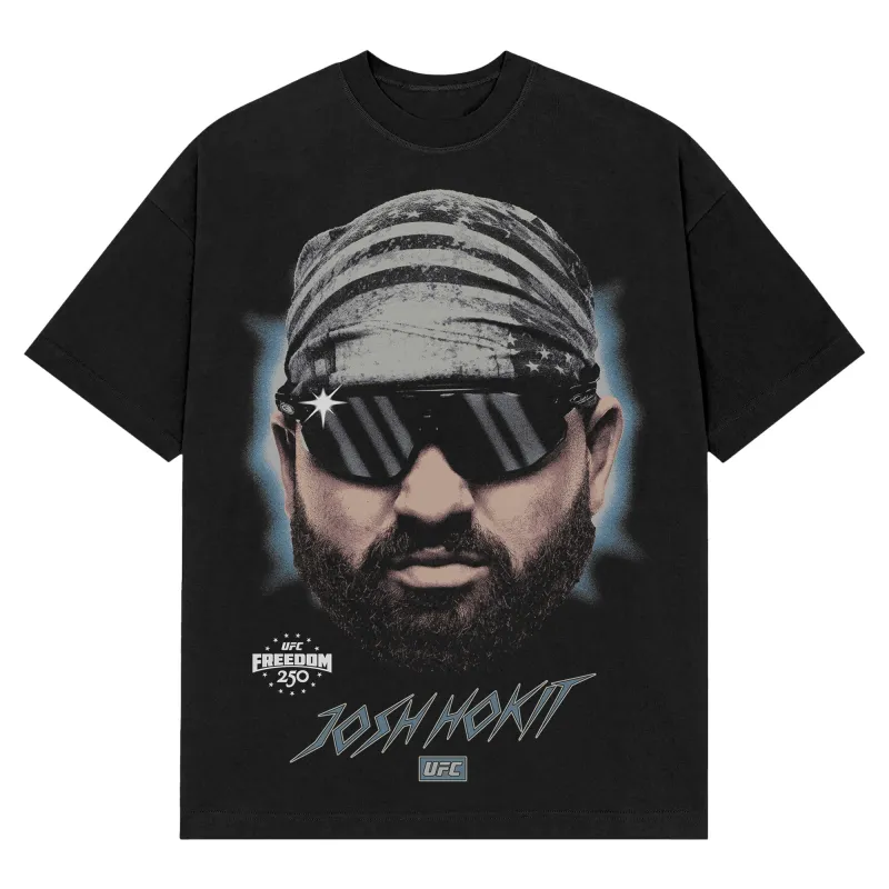 Men's  Black Josh Hokit UFC Freedom 250 T-Shirt made by UFC