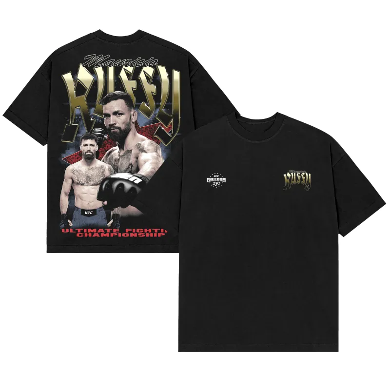 Men's  Black Mauricio Ruffy UFC Freedom 250 T-Shirt made by UFC