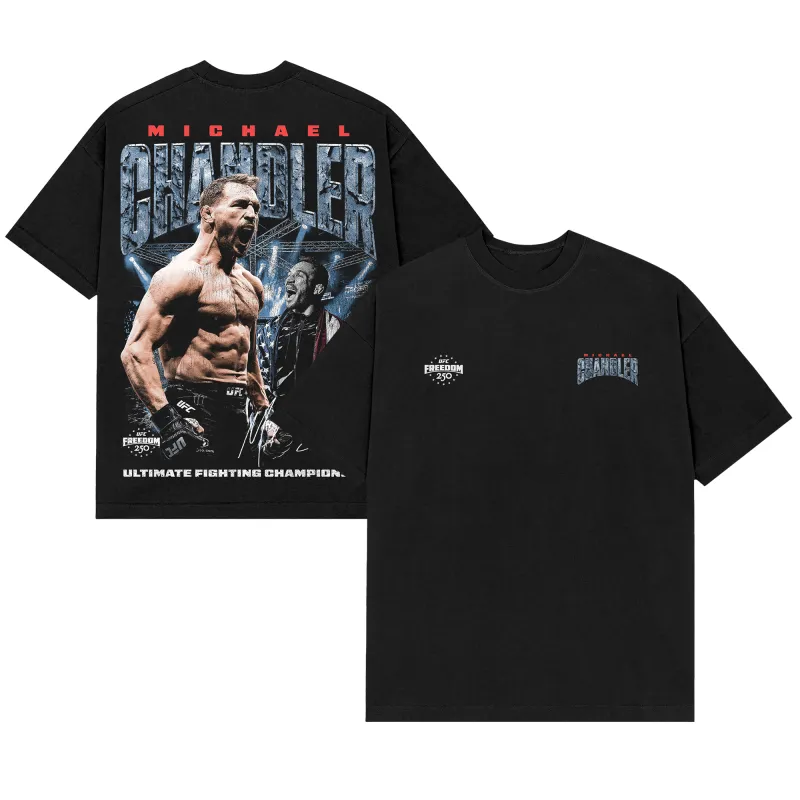 Men's Black Michael Chandler UFC Freedom 250 T-Shirt made by UFC