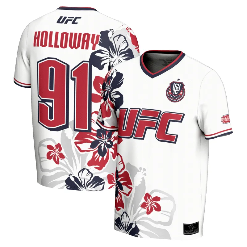 Unisex Max Holloway ProSphere White UFC Unrivaled Soccer Jersey made by UFC