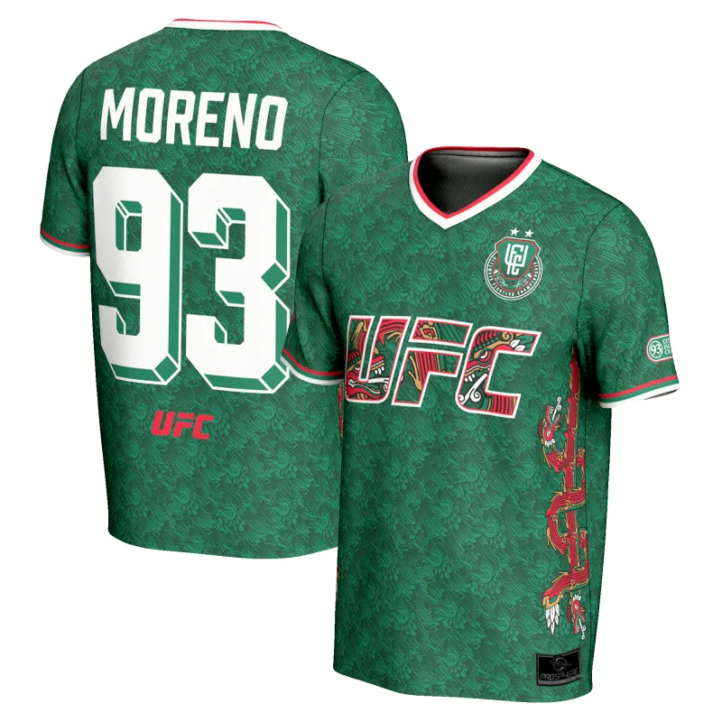Unisex Brandon Moreno ProSphere Green UFC Unrivaled Soccer Jersey made by UFC