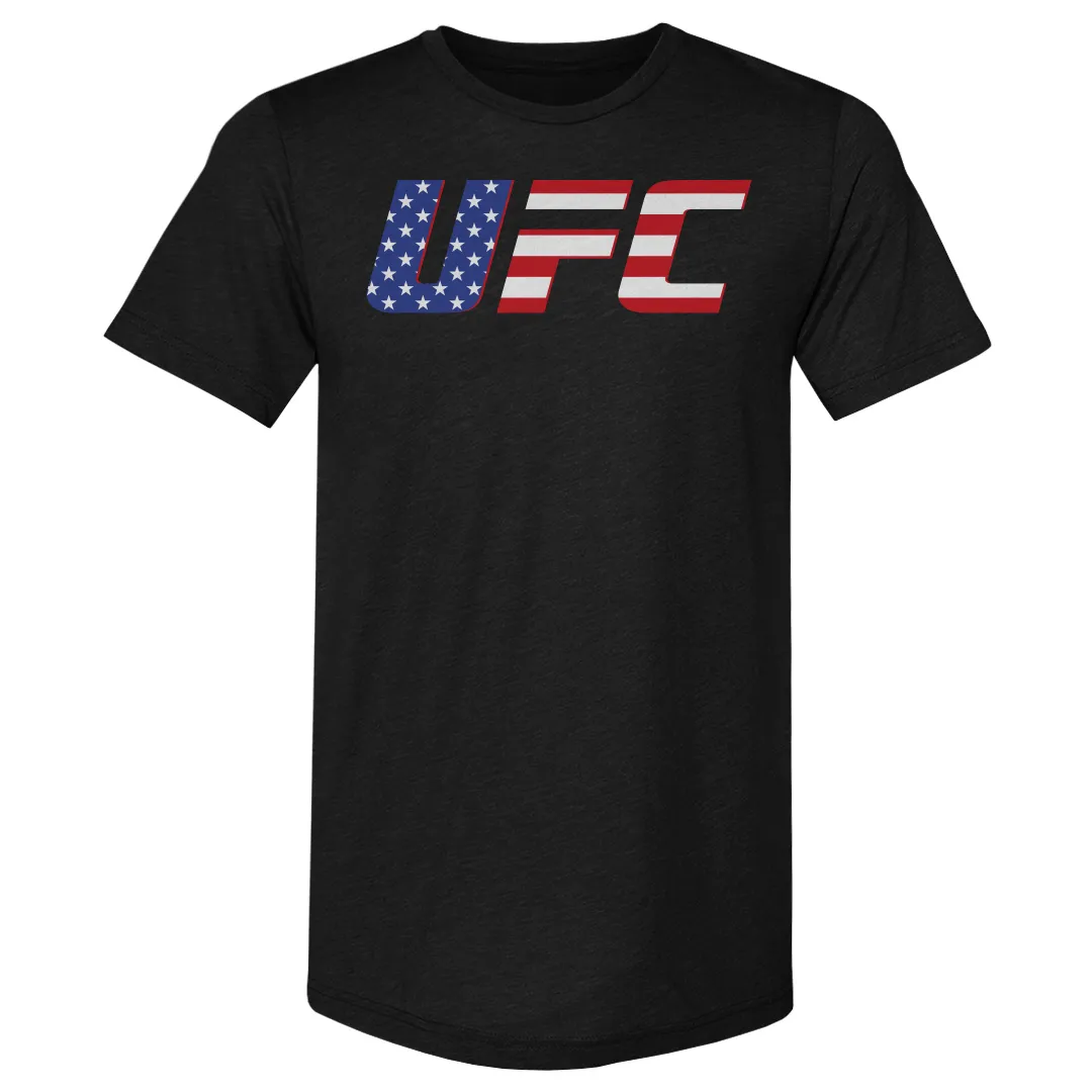 Men's 500 Level Black UFC American Flag Premium Tri-Blend T-Shirt sold by UFC